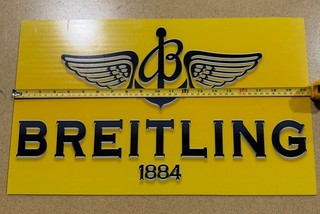 RARE 1990'S BREITLING WATCHES OFFICIAL DEALERSHIP SIGN