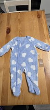 Baby's blue fleece sleepsuit, 6-9 months , Cozy Pixies