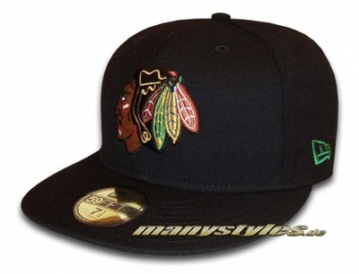 New Era NHL CHICAGO BLACKHAWKS 59FIFTY FITTED MANYSTYLES EXCLUSIVE CAP BLACK OTC