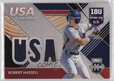 2020 Elite Extra Edition USA Baseball Material Black Robert Hassell III 7eo