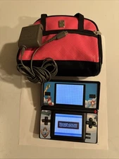 Nintendo DS Lite Black Console With Charger Pink Bag