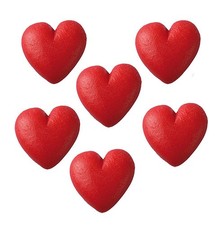 Marzipanherzen in Rot - 20mm - 6Stk