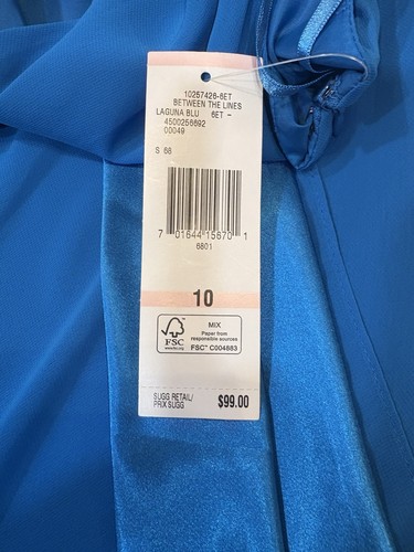 Evan Picone Dress ~Size 10~Laguna Blue~ Formal NWT Wedding Mother Of The Bride - Picture 4 of 6