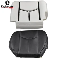 Driver Bottom Seat Cover & Foam Cushion Pad for Chevy Silverado GMC Sierra 03-06