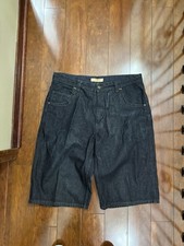 Vibes Tribal Shorts Men's Size 40 Black Vintage Y2K 200s Baggy Skater Grunge