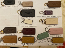 Authentic Coach Handbag Leather Hang Tags Different Colors NEW