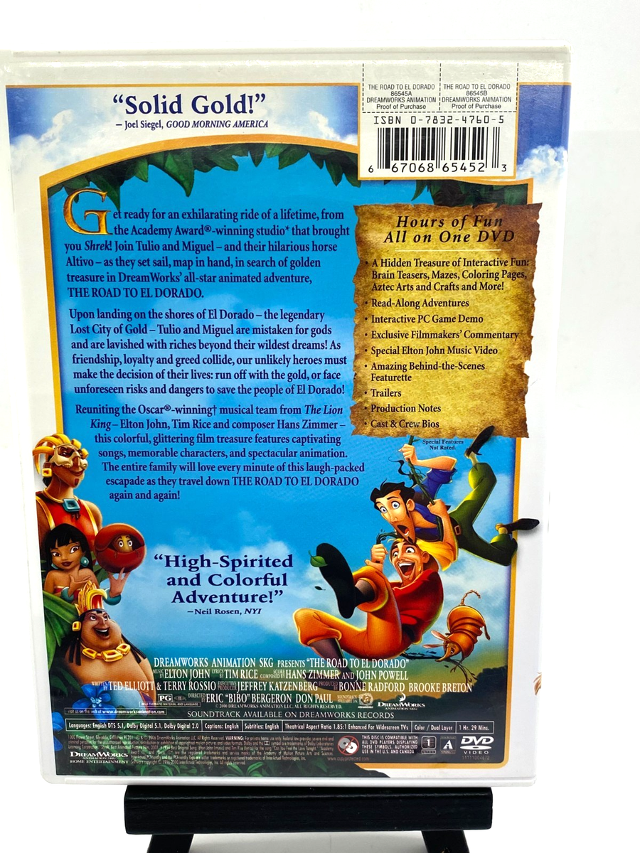 The Road to El Dorado [DVD] Dreamworks PG | eBay