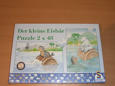 SCHMIDT THE SMALL POLAR BEAR 2 x 48 PCS #55045 PUZZLE 6''x10'' MIB SEALED