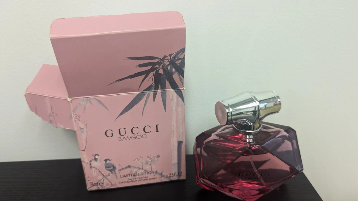 GUCCI BAMBOO PERFUME LIMITED EDITION 2.5 oz EDP Used Twice W Box