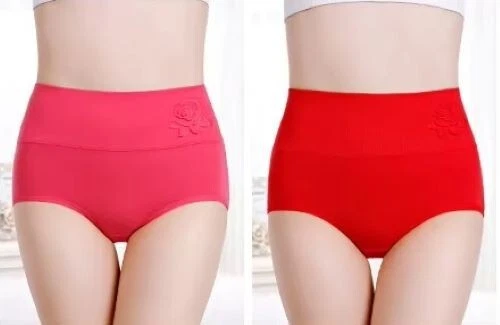 Bragas de algodón para mujeres Damas Calzoncillos a prueba de fugas Control de barriga Ropa interior Paquete de 4 Foto 3 de 4