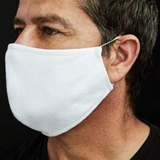 30 WHITE 3-Layer Cotton FACE MASKS Extra Soft Washable Safety Protective Covers