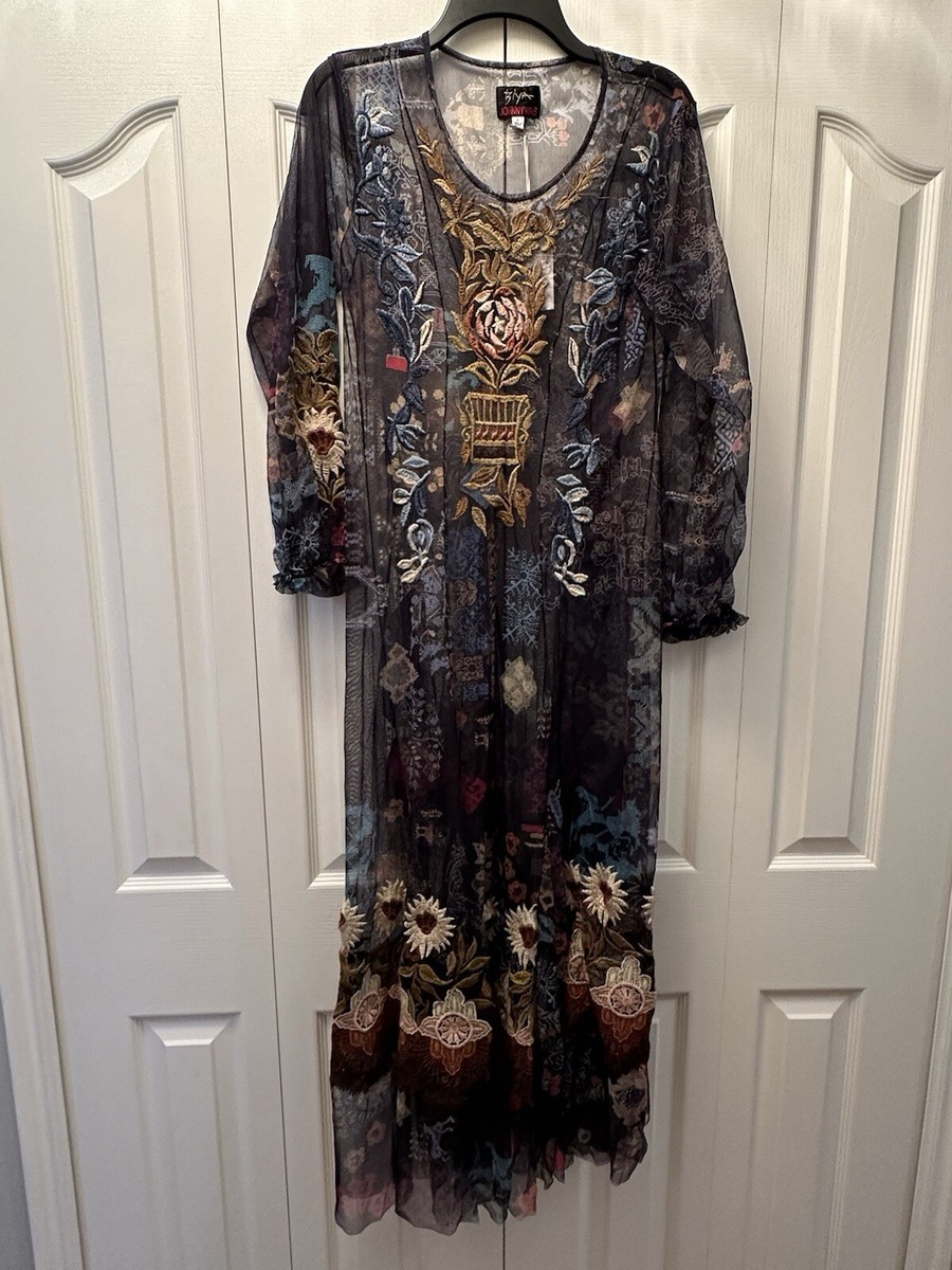 Johnny Was Elrey Embroidered Mesh Maxi Dress $435 Size Small. NWT | eBay Johnny Was Elrey Embroidered Mesh Maxi Dress $435 Size Small. NWT | eBay