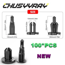 100x Car Body Rivet Push Pin Plastic Fastener Retainer Bumper Fender Trim Clips