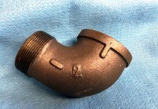 90  STREET ELBOW, 2", MALLEABLE IRON, BLACK FINISH