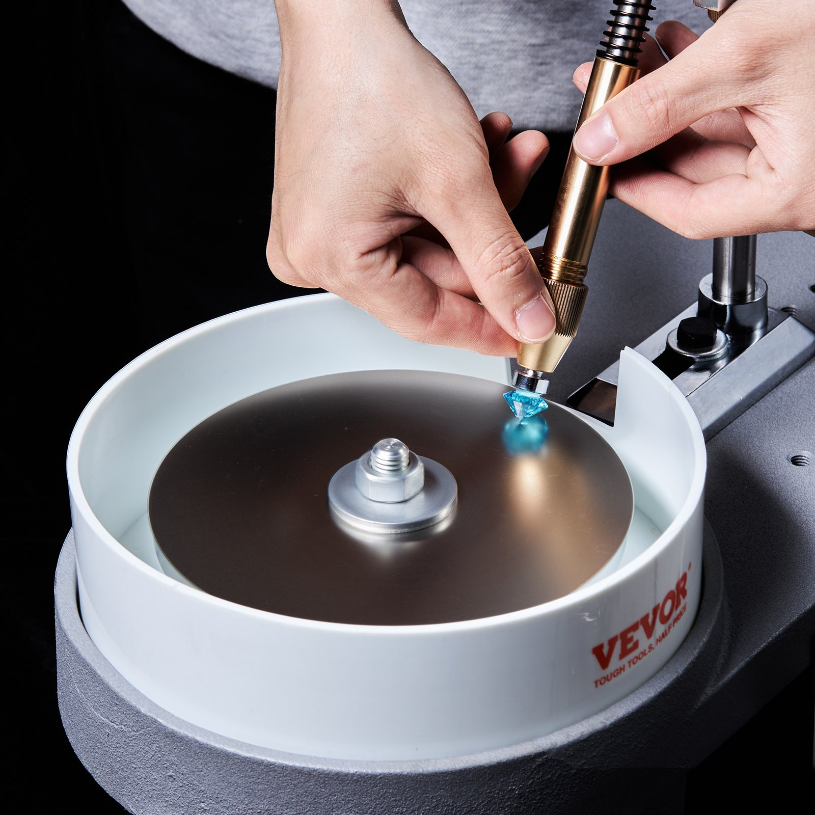 Gem Faceting Machine 180W Lapidary Polisher 2800RPM 96 Index Precision Angle Kit