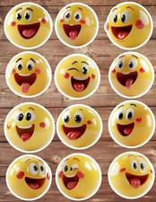 Happy Emoji Die Cut Vinyl Stickers Set Scrapbooking Laptop Water Bottle