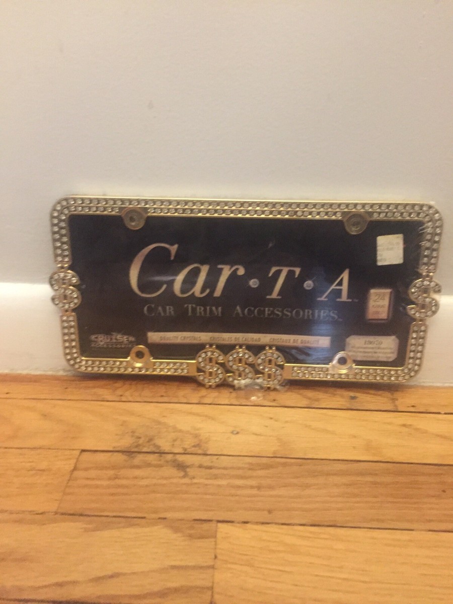 New Rare Cruiser Accessories Gold Dollar Diamondesque License