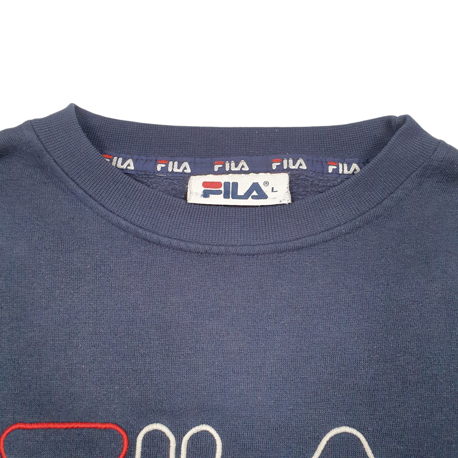 FILA Crewneck Spellout Jumper Sweatshirt Mens L image 2