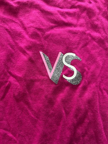 Victorias Secret Shirt Size L Love Logo Short Sleeve Tee Sparkly Lounge Pajamas - Picture 6 of 8