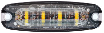 4x LED 12v/24v Slim Low Profile Flush Fit Amber Flashing Strobe Warning Light