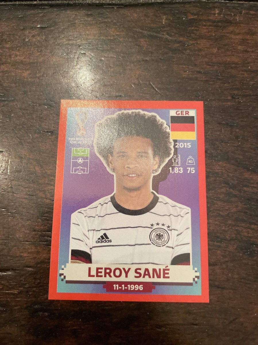 Panini World Cup Qatar 2022 LEROY SANE GER 19 Red Sticker Parallel