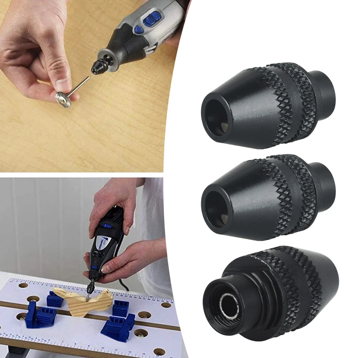Keyless Chuck Quick Change Dremel Rotary Tools Drill Universal