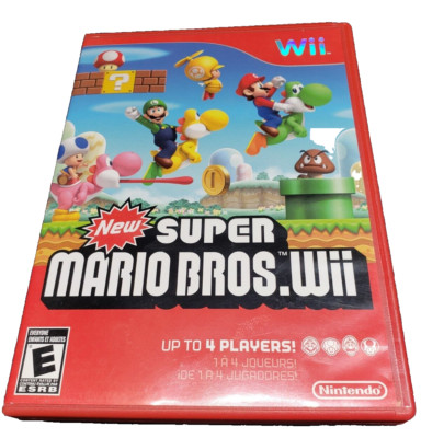 New Super Mario Bros (Nintendo Wii, 2009) Complete 
