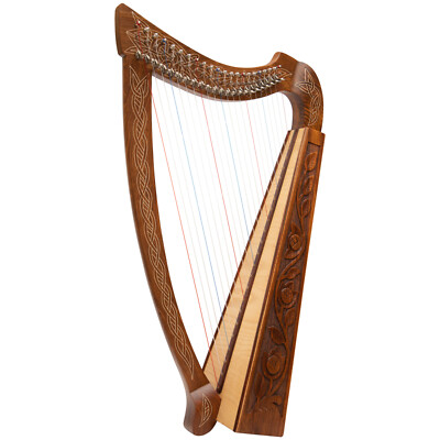 IRISCH KELTISCHE HARFE 22 SAITEN mit Halbtonklappen HARPE ARPE HARP Lyra-Lyre