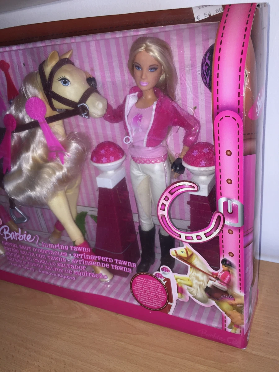 Barbie Jumping Tawny Horse and Doll Play Set Mattel 2006 #L4395 NEW -  We-R-Toys