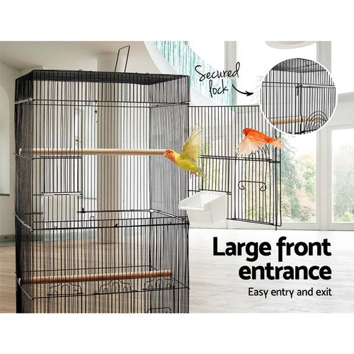 NNEDSZ Medium Bird Cage with Perch - Black - 第 4/7 張圖片