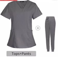 NiaaHinn Scrub Set V-Neck Tops Jogger Pants Multi-size Multi-color NWOT!