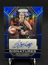 2023 Panini Prizm Becky Hammon Blue Auto /49 Las Vegas Aces Coach SA Stars Spurs
