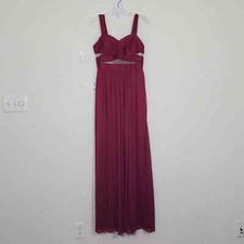 Azazie Jaida Burgundy Bridesmaids Maxi Dress Size 6