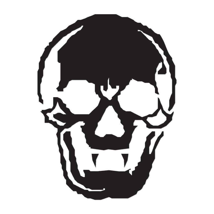 Skull Death Scary - Vinyl Decal Sticker - Multiple Color & Sizes