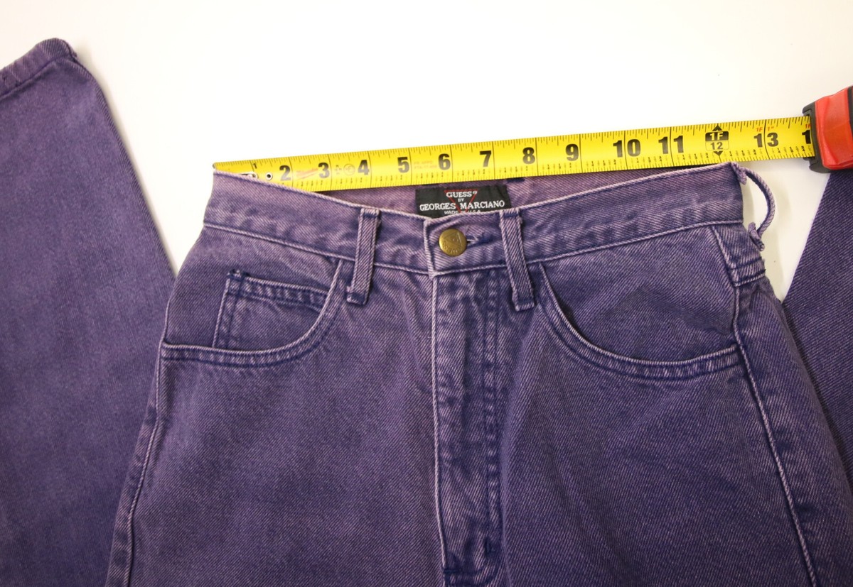 Vintage Guess Georges Marciano Purple Jeans Womens 28 Actual 24