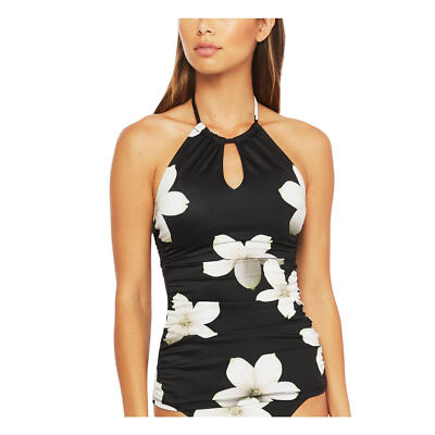LAUREN RALPH LAUREN 283536 Women Black Floral Tankini Swimsuit Top