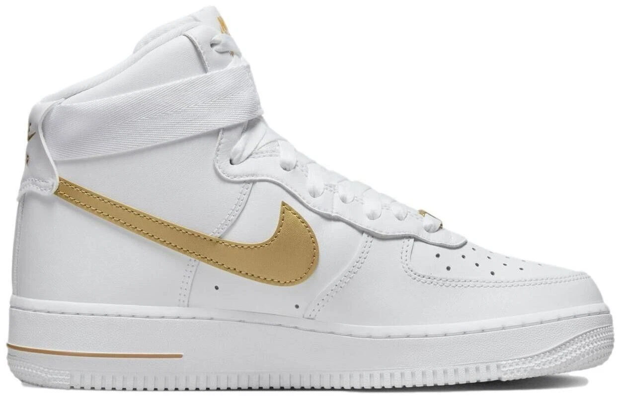 Las mejores ofertas en Nike Air Force 1 6 Inch White Metallic Gold