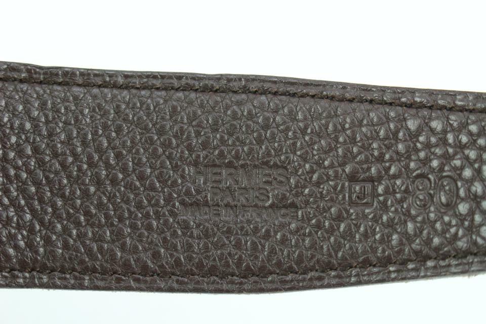 Hermès Black x Brown x SIlver 32mm Reversible Strie H Logo  display picture 1