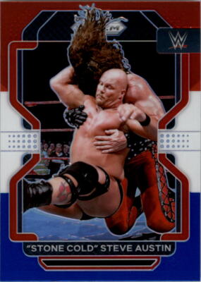 2022 Panini Prizm WWE Prizms Red White and Blue #192 ''Stone Cold'' Steve Austin