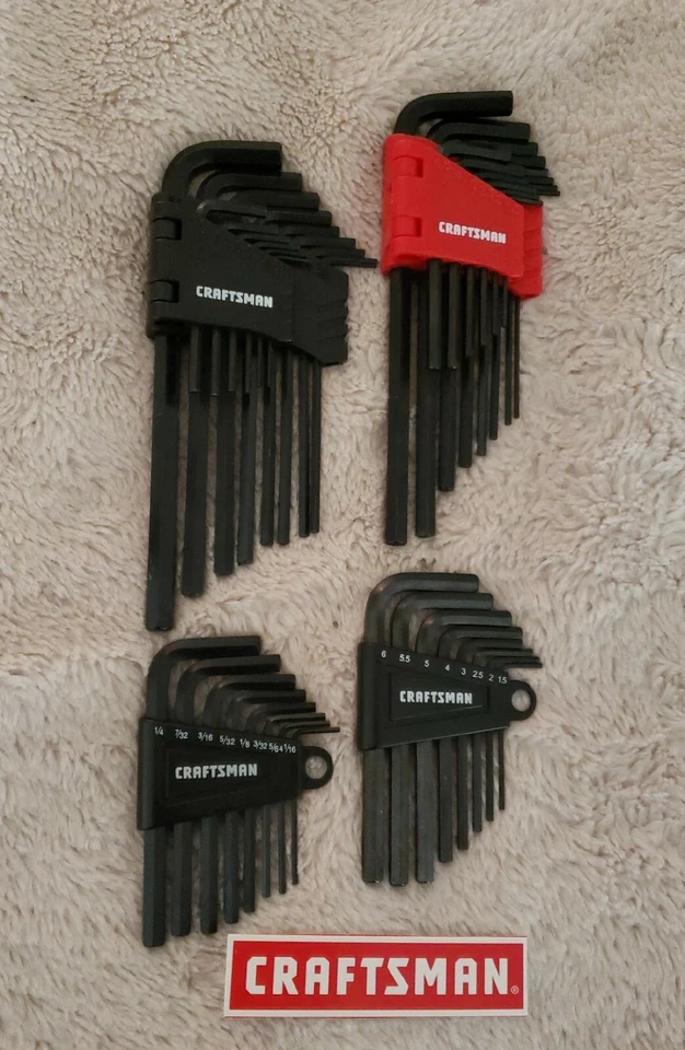 CRAFTSMAN 44 Pc SAE & METRIC MM Allen / Hex Key Wrench Set NEW - Image 2 of 2