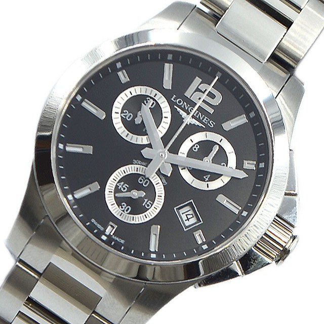 Longines Conquest Black Unisex Adult Watch - L3.379.4.56.6 for sale online  | eBay