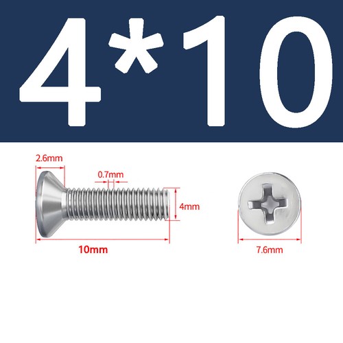 M3 M4 M5 A2 Stainless Steel Phillips Countersunk Flat Head Screw Long 4mm-100mm - Picture 41 of 84