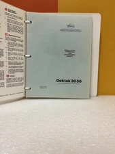 Veeco 171940 Dektak 3030 Auto II Programmable Stage Profiler Operation Manual