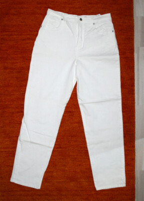 Jeans von Gloria Vanderbilt, weiß, Arbeitshose für Klinik/Labor/Pflege, Größe 12