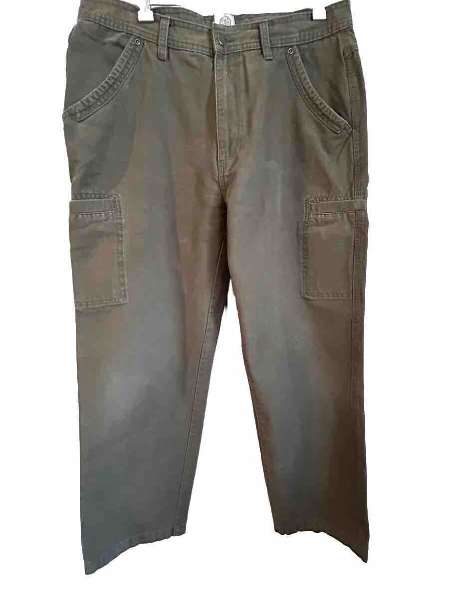 FIELD & STREAM Men’s 36 x 32 Khaki 6 Pocket Cargo Pants Very Nice Condition