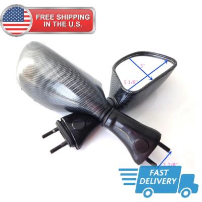 Carbon Racing Side Mirrors for Ninja ZX6R ZX-6R ZX636 1998-2002 1999 2000 2001