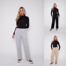 Women  s Exposed Seam Straight Leg Joggers Jogging Bottoms Pants Loungewear