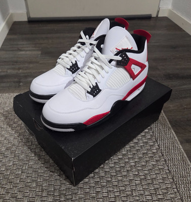 Nike Air Jordan 4 Retro Red Cement EU50.5 I US16 I NEU I TOP