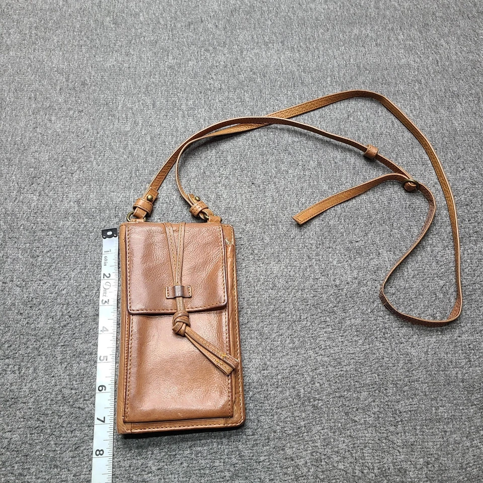 Cartera Bandolera Lucky Brand Mujer Cuero Genuino Tostado Teléfono Correa Ajustable Foto 2 de 4