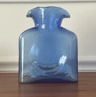 Vintage Mcm Blenko Glass 384 Azure Blue Double Spout Water Pitcher